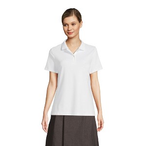 Lands' End School Uniform Women's Short Sleeve Feminine Fit Interlock Polo Shirt - 1 of 4