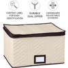 Wine Glass Storage Box with Dividers, Durable Quilted Microfiber - Holds 12 Wine Glasses 3.75" W up to 10" Tall - Stemware Storage Case - 2 of 4