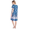 Casual Nights Women's Short Sleeve Muumuu Lounger Dress - 3 of 4