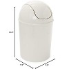 Umbra 1.25 Gallon Mini Trash Can with Removable Swing Lid – Small Garbage Bin for Indoor Spaces – Fits Under Desks & Counters - 2 of 4