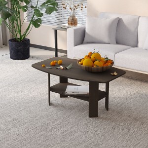 HOMLUX Coffee Table 2-Tier Modern Center Cocktail Table W/Storage Open Shelf for Living Room - 1 of 4