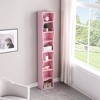 ORRD 8-Layer Adjustable Ultra-Thin Bookshelf, Wavy Border Design Narrow Display Storage Shelf for Home Office - 3 of 4