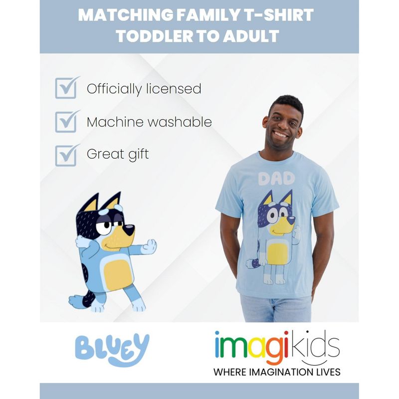 Bluey Mom Dad Bingo Matching Family T-Shirt Adult, 3 of 9