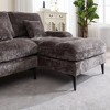113''W Elegant U-Shaped Chenille Upholstered Sectional Sofa, 4-Seat Large Couch with 2 Chaises -Morden Fort - 3 of 4
