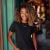 Dalix Womens Lil Smile Lightweight High Waisted Tee - 3 of 4