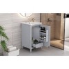 20.3 Inch Storage Space Bathroom Storage Cabinet with Door Shelf,gray-Christopher Knight Home - 4 of 4