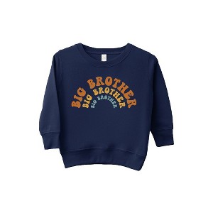 The Juniper Shop Big Brother Stacked Curved Toddler Graphic Sweatshirt - 1 of 2