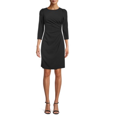 Anne Klein Womens Ruched Sheath Dress