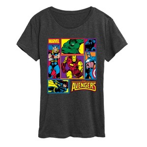 Women's - Marvel - Avengers Grid Short Sleeve Graphic T-Shirt - 1 of 4