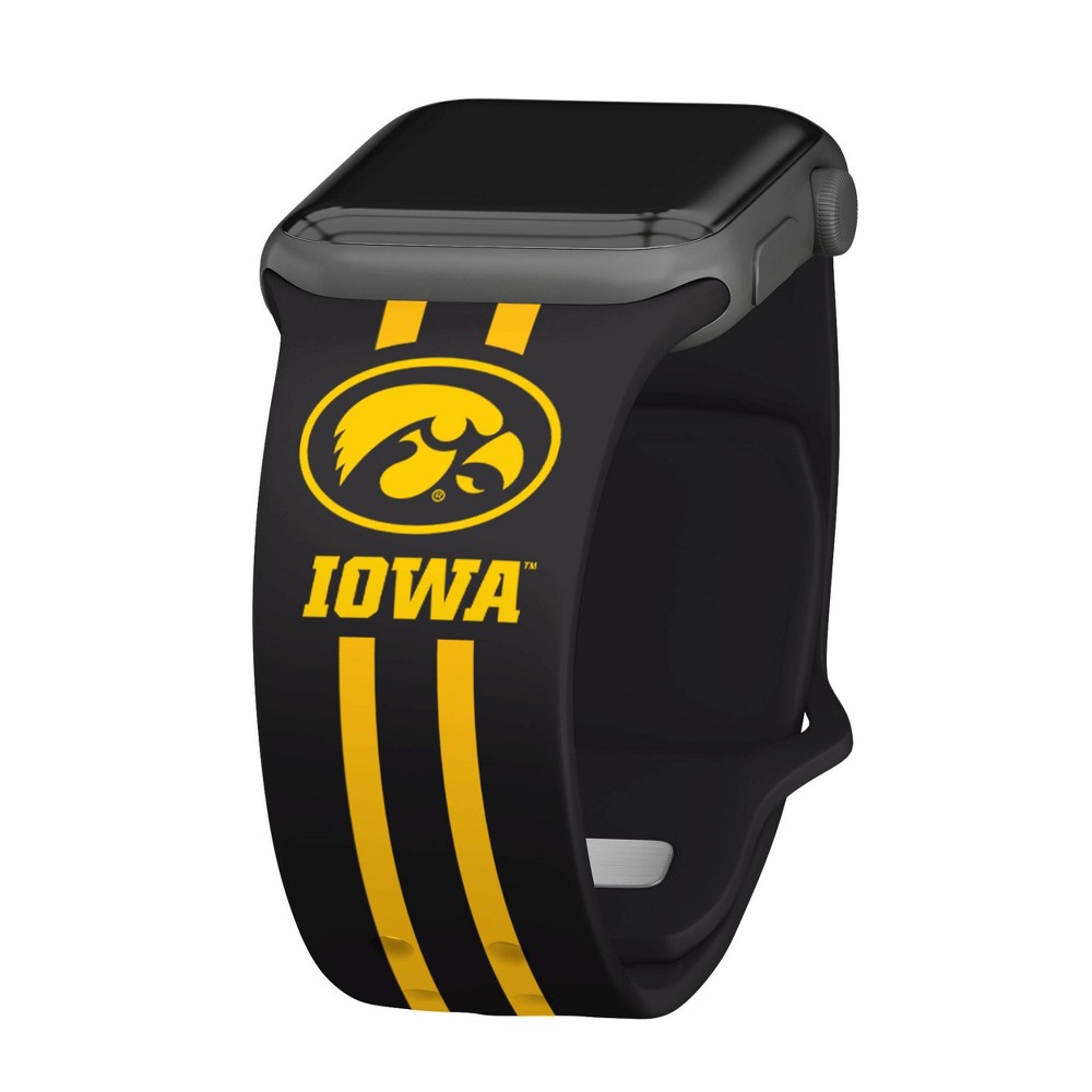 Photos - Smartwatches NCAA Iowa Hawkeyes Wordmark HD Apple Watch Band - 42/44/45/49mm Long