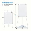 INFURNIC Whiteboard Easel Magnetic White Board Dry Erase Porbable Boards Height Adjustable with Stand for School Office Home, White, 23.6"*1.57"*62.4" - 3 of 4