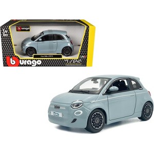 2023 Fiat 500e Light Blue 1/24 Diecast Model Car by Bburago - 1 of 4