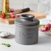Butter Bell® Crock - Matte Steel Gray Retro Ceramic Butter Keeper, Café Style Butter Dish for Spreadable Butter Without Refrigeration - 4 of 4