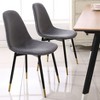 NicBex 5-Piece Round Dining Table Set for 4,Modern Kitchen Table Set with 4 Upholstered Curved Backrest Chairs - 4 of 4