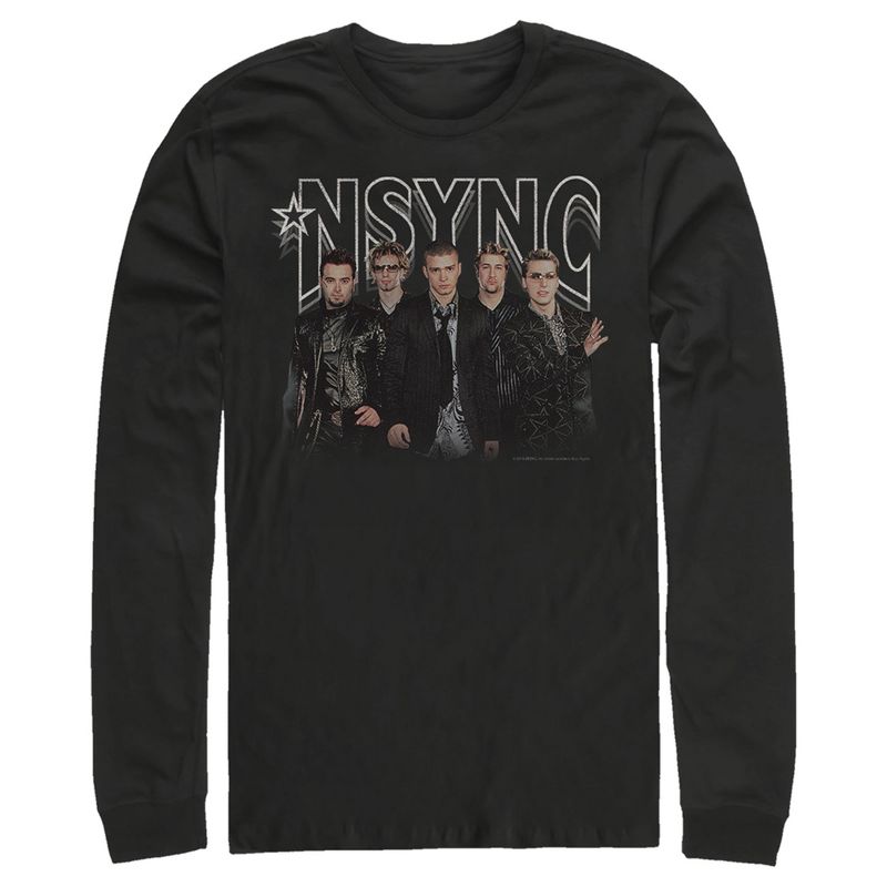 Men's NSYNC Rocker Band Pose Long Sleeve Shirt, 1 of 5