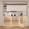 GustoWave Paint-Free Wooden Freestanding Dog Gates for The House, Doorways, Stairs, Wood Dog Fences Indoor Pet Gate, Step Over Fence - 2 of 4