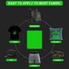 Heat Transfer Vinyl Heat Transfer Vinyl glows in the dark, 6 sheets of 12 x 10 inches, fluorescent color of T-shirt (white to green yellow) - 3 of 4