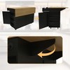 47.2" Rolling Kitchen Island with Drop Leaf Countertop, Charging Station & Ample Storage - 3 of 4