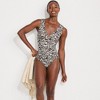 Lands' End Women's Sculpting Suit Sweetheart V-Wire High Leg One Piece Swimsuit - 4 of 4