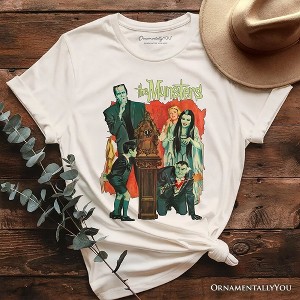 Retro Monster Family Sitcom T-Shirt, Horror Halloween Tee Natural M - 1 of 4