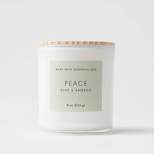 Wood Lidded Glass Wellness Peace Candle - Threshold™