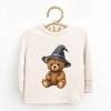 Watercolor Witchy Bear - Kids Toddler Long Sleeve Tee and Kids Youth Long Sleeve Tee - 2 of 2