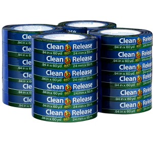 Duck Brand Clean Release Painters Tape, 1 Inch x 60 Yards, Blue, Pack of 24 - 1 of 1