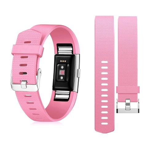 For Fitbit Charge 2 Band Wristband with Metal Buckle Clasp, Light Pink by  Zodaca