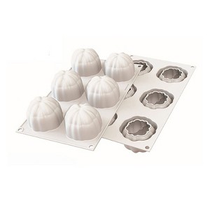 Silikomart "BLOOM 120" Flexible Baking & Freezing Mold, 4 Oz., 6 Cavities - 1 of 3