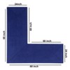 Alpine Stripe Collection 100% Polypropylene Durable & Stain Resistant Double Sided Reversible Indoor Area Utility L-Shape Rug - 4 of 4