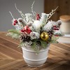 7"H Sullivans Artificial Shiny Ball Frosted Pine Christmas Orb, Multicolor, Indoor Christmas Decor - 3 of 3