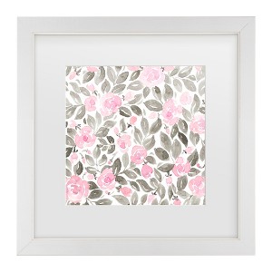 Trademark Fine Art - Rosana Laiz Blursbyai Miriam flowers in pink Matted Framed Art - 1 of 4