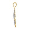 Black Bow Jewelry 14K Yellow Gold & White Rhodium Filigree Hearts Pendant, 25mm (1 inch) - 2 of 4