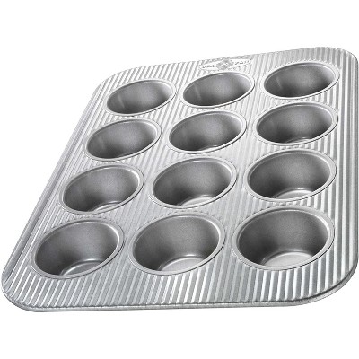 USA Pan (1200MF) Bakeware Cupcake and Muffin Pan, 12 Well, Nonstick & Quick Release Coating, Aluminized Steel