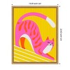Amanti Art Snoozing Whiskers Cat Stretch by Kintsugi99  Framed Canvas Wall Art - 3 of 4