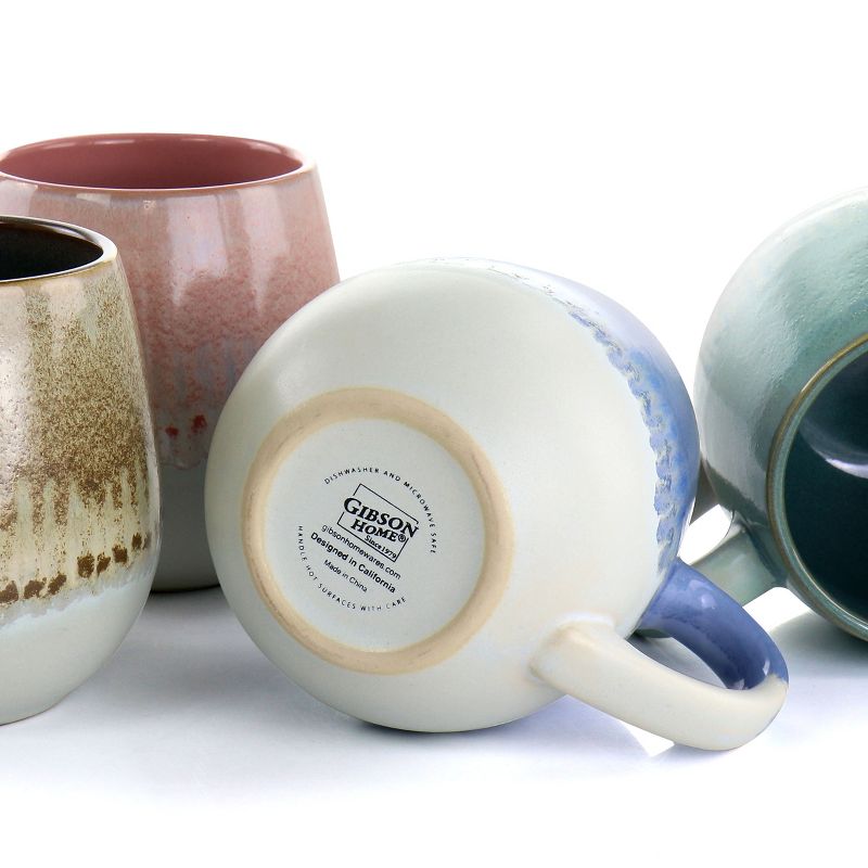 Gibson Home Avery Creek 4 Piece 19.1oz Stoneware Mug Set in Assorted Colors, 2 of 7