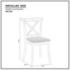 NicBex  Set of 2  Wood Classic Cross-Back Dining Chairs,Farmhouse Armless Chairs for Kitchen,Living Room - 3 of 4