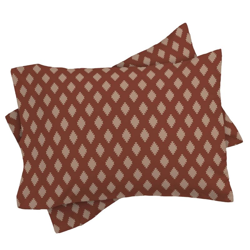 Queen/Full Holli Zollinger Taos Tile Marsala Geometric Comforter Set Red - Deny Designs, 4 of 8
