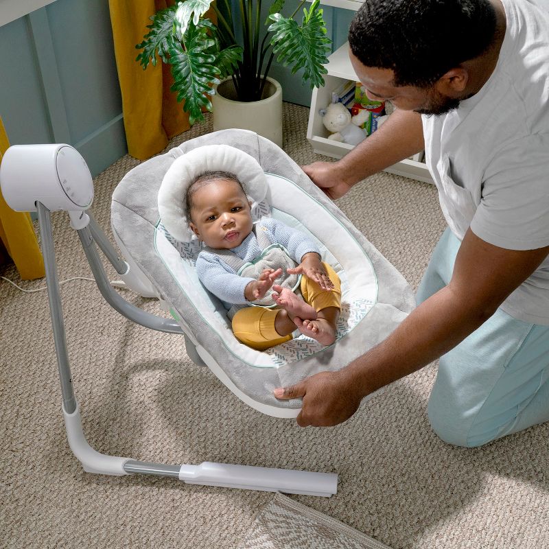 Ingenuity Any Way Sway Power Adapt Dual Direction Baby Swing, 4 of 13