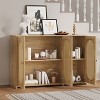 KTMBDW Rattan Cabinet, Boho Storage Storage with Rattan Doors, Buffet Cabinet with Storage, Bar Cabinet for Entryway/Kitchen/Living Room - 3 of 4