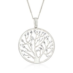 Ross-Simons Italian Sterling Silver Cut-Out Tree Of Life Pendant Necklace - 1 of 4