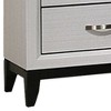 Royal Hampton Nightstand, 2 Drawers, White Wood Finished Frame, Metal Handles - 3 of 4