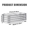 WELLFOR Metal Outdoor Garden Bed Silver 24"x48" - 2 of 4