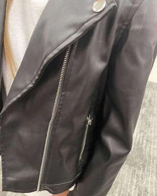 Girls' Faux Leather Moto Jacket - Art Class™ Purple L : Target