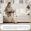 CAVINAS 103"Modular Sectional Sofa with 4 Seats,L-shaped Cloud Couch for Living Room,Oversized Couch with Double Cushions,Cream - 3 of 4