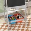 FONTOI Art Easel for Kids, Double Sided Kids Art Easel with Paper Roll, Chalkboard & Storage, Standing Toddler Easel, Gray, 19.7"*42.5"*20.1" - 4 of 4