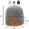 Beanie for Kids and Adults Winter Hat – Beanie with Superman Leather Patch Licensed (One Size) - 2 of 4