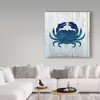 24" x 24" Gypsy Sea Blue Crab by Lightboxjournal - Trademark Fine Art: Nautical Canvas, Coastal Decor - 3 of 4