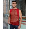 Men's Mesh Tank Top Fishnet Slim Fitted Tank Top Sleeveless Muscle Workout Tee Shirt - 4 of 4