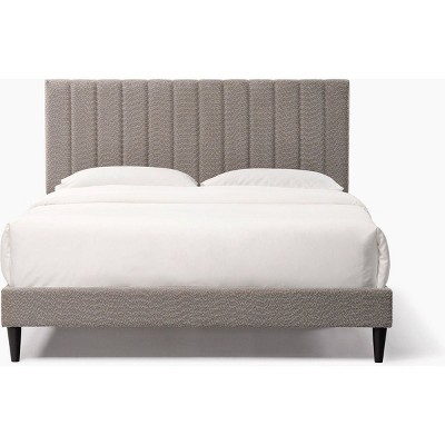 Streamdale Dove Tufted Upholstered Platform Bed - Tungsten Gray - Queen